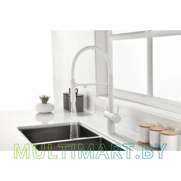 Смеситель Paulmark Gravity Gr213888-WH (белый матовый) картинка 4
